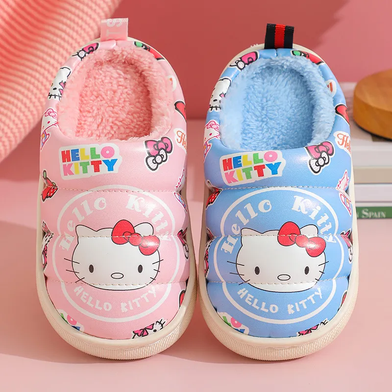 Hello Kitty Cozy Cotton Slippers: Adorable Autumn-Winter Indoor Delight for Kids!