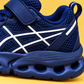 Kids’ Sporty Mesh Sneakers with Contrasting Side Details, Sculpted Cutout Soles and Lace-Up or Hook-and-Loop Fastening — Everyday Shoes