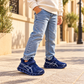 Kids’ Sporty Mesh Sneakers with Contrasting Side Details, Sculpted Cutout Soles and Lace-Up or Hook-and-Loop Fastening — Everyday Shoes