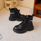 Bottines à lacets élégantes pour filles avec détails à brides scintillantes et semelles épaisses