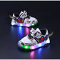 Baskets lumineuses à LED pour enfants – Chaussures de sport clignotantes à motif dessin animé pour garçons 