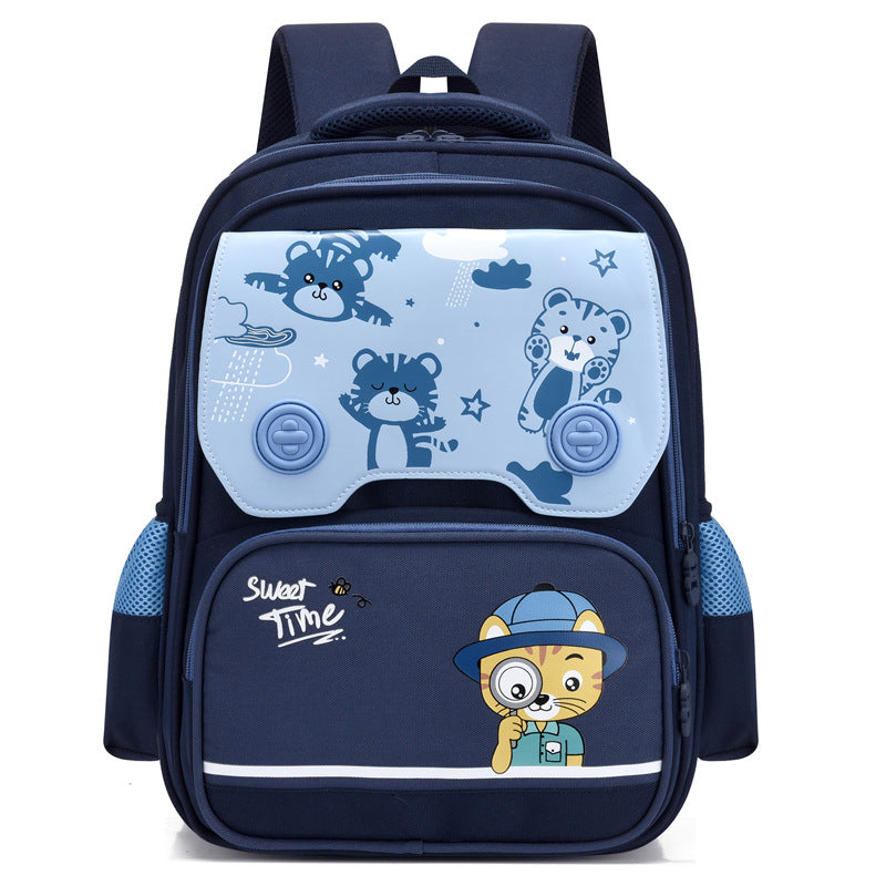 Large Capacity Burden-Reducing Cartoon Backpack – Stylish & Comfortable for 2rd-6th Grade Boys & Girls