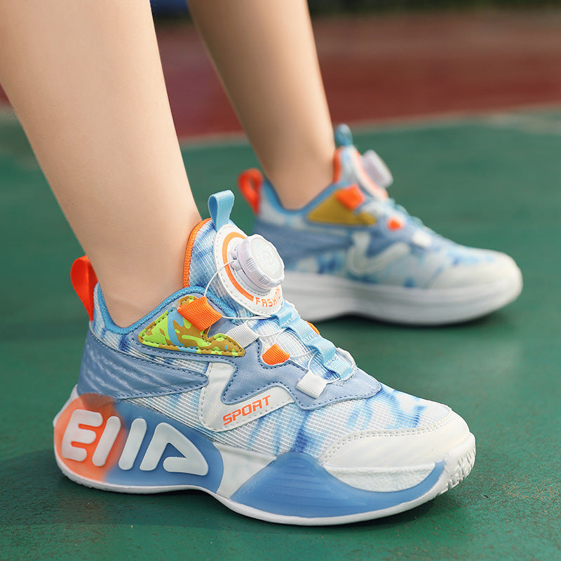 ED Light-Up Kids Sneakers with Slip-On Rotary Buckle – Comfortable, Durable, Non-Slip All-Season Shoes for Boys & Girls