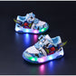 Baskets lumineuses à LED pour enfants – Chaussures de sport clignotantes à motif dessin animé pour garçons 