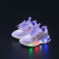 Chaussures de sport princesse avec papillon à LED brillantes pour filles – Collection printemps 2025