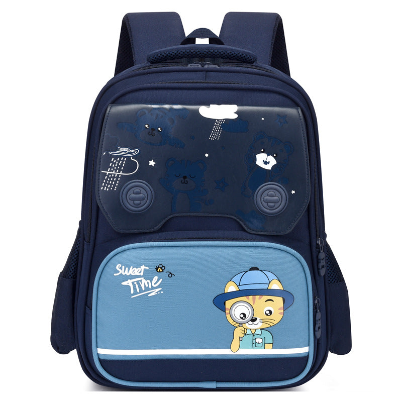 Large Capacity Burden-Reducing Cartoon Backpack – Stylish & Comfortable for 2rd-6th Grade Boys & Girls