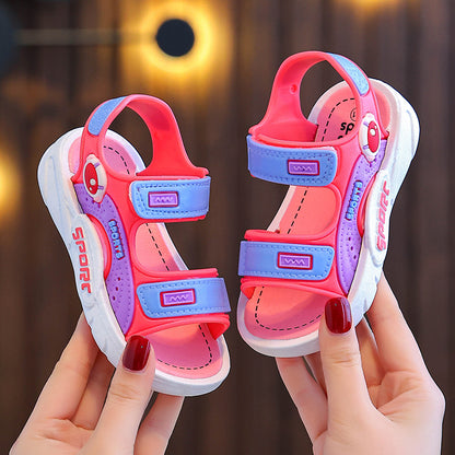 Cute Cartoon Kids’ Summer Sandals – Soft, Non-Slip Velcro Shoes