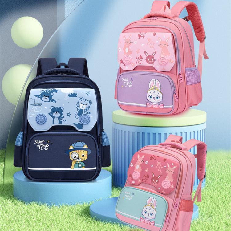 Large Capacity Burden-Reducing Cartoon Backpack – Stylish & Comfortable for 2rd-6th Grade Boys & Girls