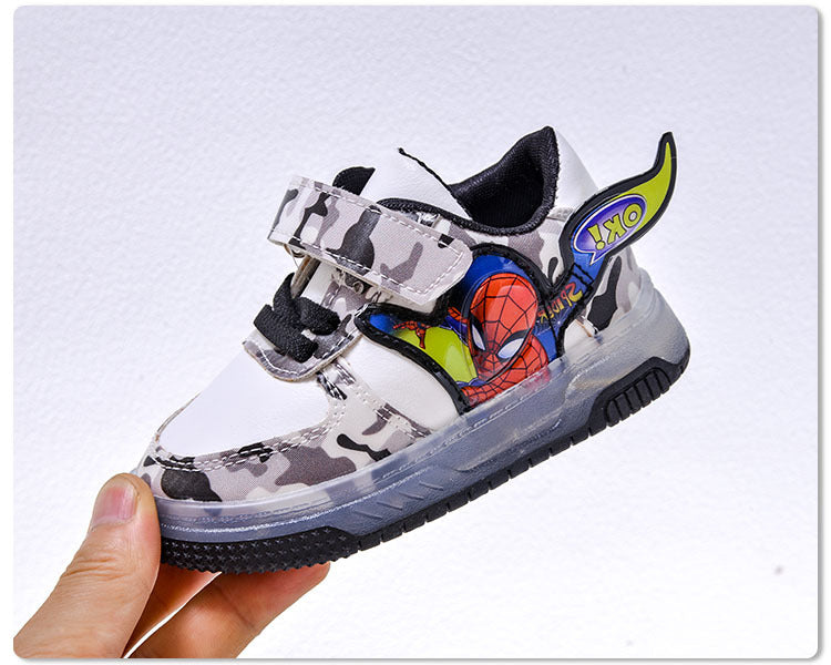 Baskets lumineuses à LED pour enfants – Chaussures de sport clignotantes à motif dessin animé pour garçons 