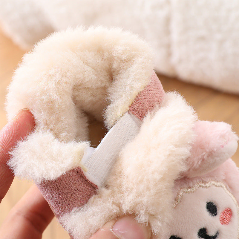 Bottes en coton pour bébé – Bottes de neige d'hiver épaisses et moelleuses pour garçons – Chaussures chaudes pour enfants pour l'hiver