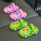 Chaussons d'été pour enfants en forme de voiture – Lumineux, antidérapants, à semelle souple et à bout fermé pour garçons et filles