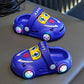 Chaussons d'été pour enfants en forme de voiture – Lumineux, antidérapants, à semelle souple et à bout fermé pour garçons et filles