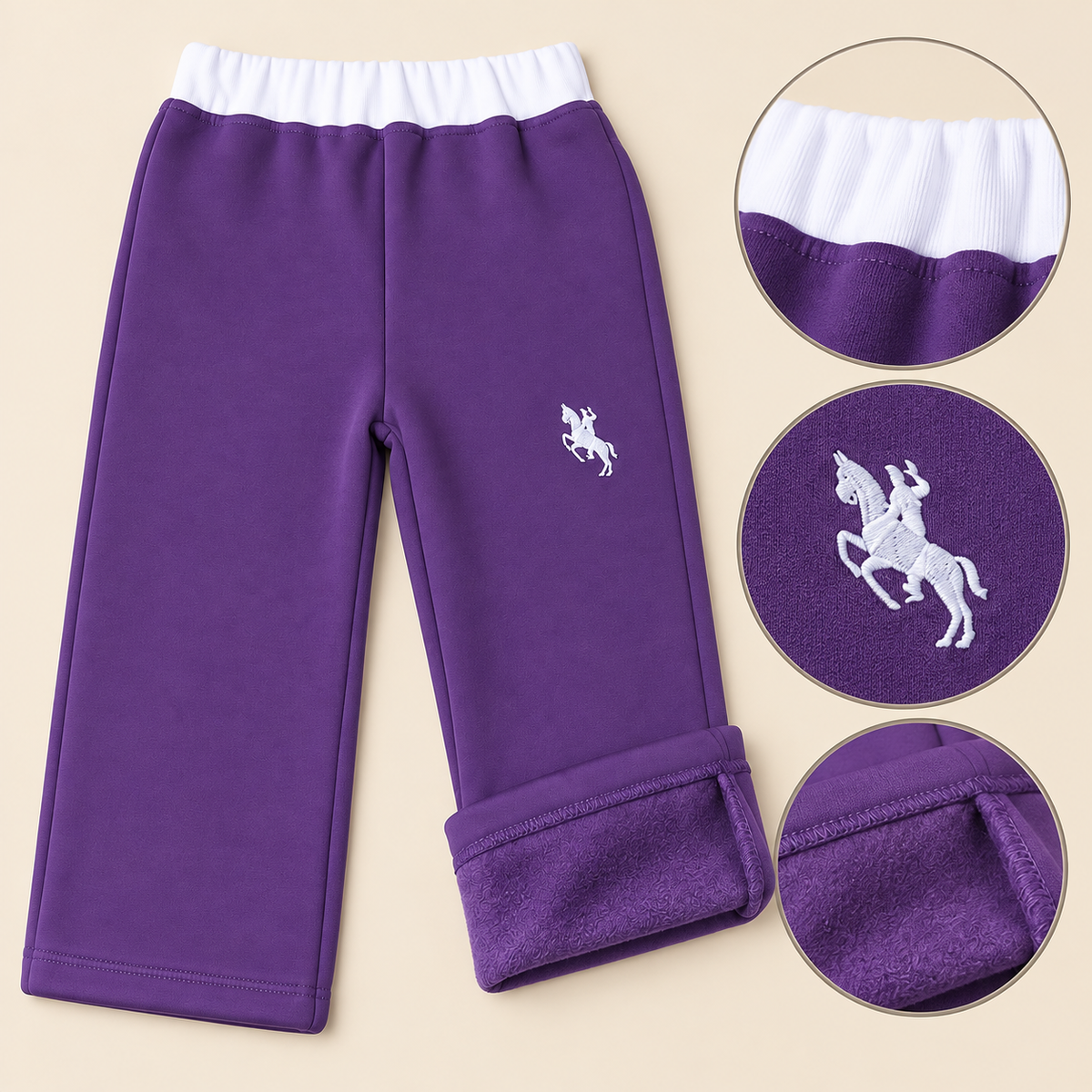 Unisex Contrast-Collar Two-Piece Casual Set – Long Sleeve Top & Matching Pants