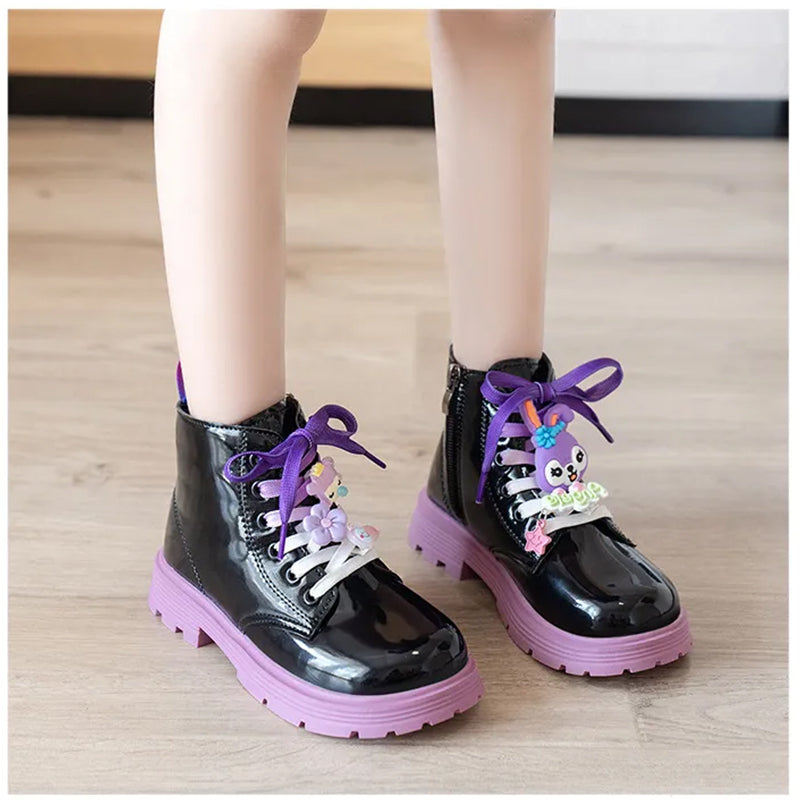 Bottes Martin mode violettes 2023 pour garçons et filles - Stylishwear 