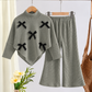 Girls’ Warm and Cozy Lined Two-Piece Winter Set with Bow-Detail High-Neck Top and Comfortable Wide-Leg Pants (Copy)