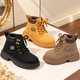 Bottines à lacets pour enfant avec cols rembourrés, semelles épaisses et style outdoor classique – Disponibles en noir, camel et taupe
