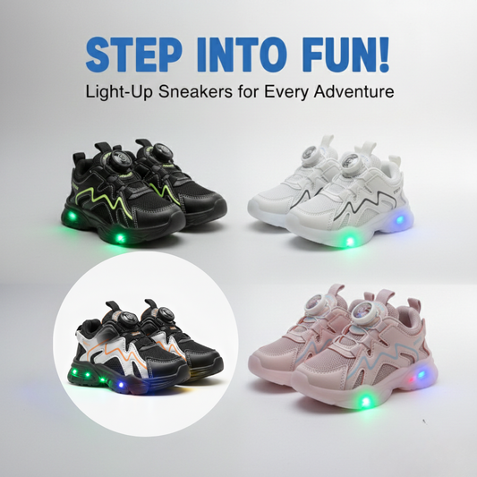 Baskets de sport LED pour enfants avec fermeture à molette – Confort et style lumineux