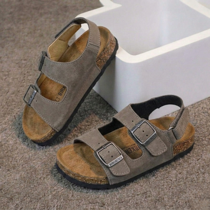 Kids Comfort Double-Buckle Sandals with Back Strap