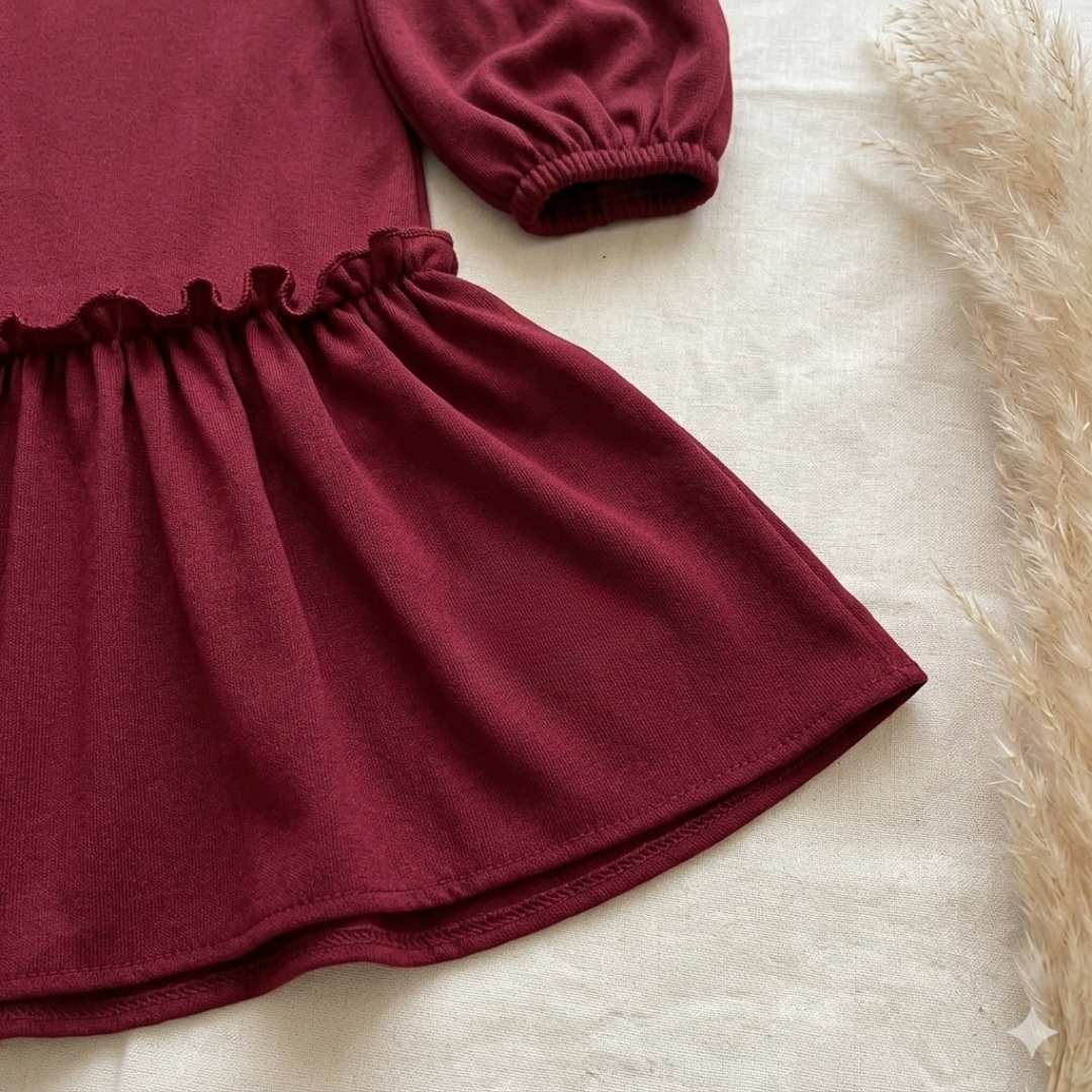 Elegant Modest Girls’ Abaya Dress with Matching Hijab – Soft Flowing Design
