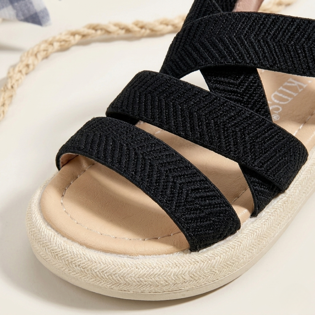Girls’ Stretch Cross-Strap Sandals – Lightweight Everyday Comfort