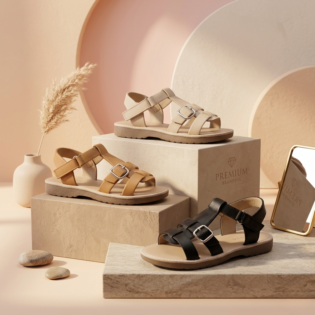 Kids Classic Buckle Strap Sandals – Lightweight Summer Comfort Sandals for  Girls