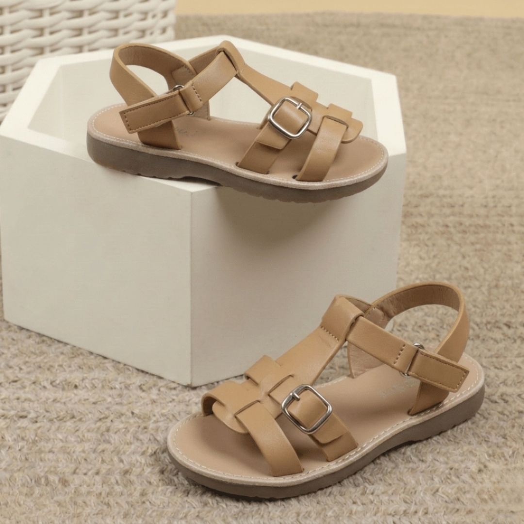 Kids Classic Buckle Strap Sandals – Lightweight Summer Comfort Sandals for  Girls