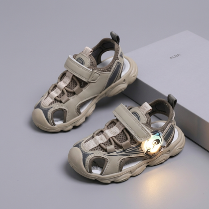 Sandales de sport pour enfants avec lumières LED – Chaussures d'été respirantes antidérapantes