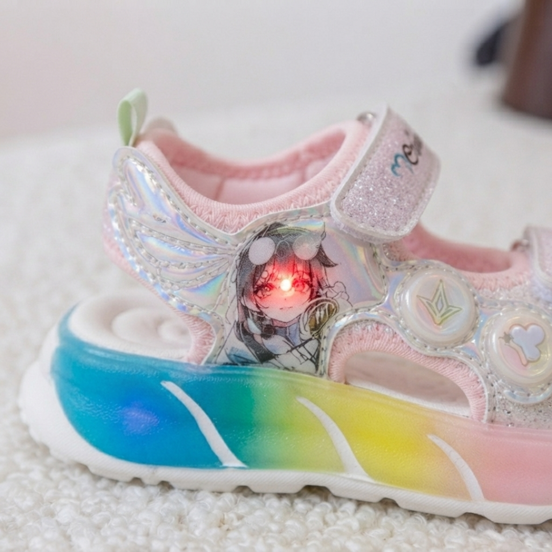 Kids LED Light-Up Rainbow Sport Sandals – Lightweight, Soft & Comfortable Summer Sandals