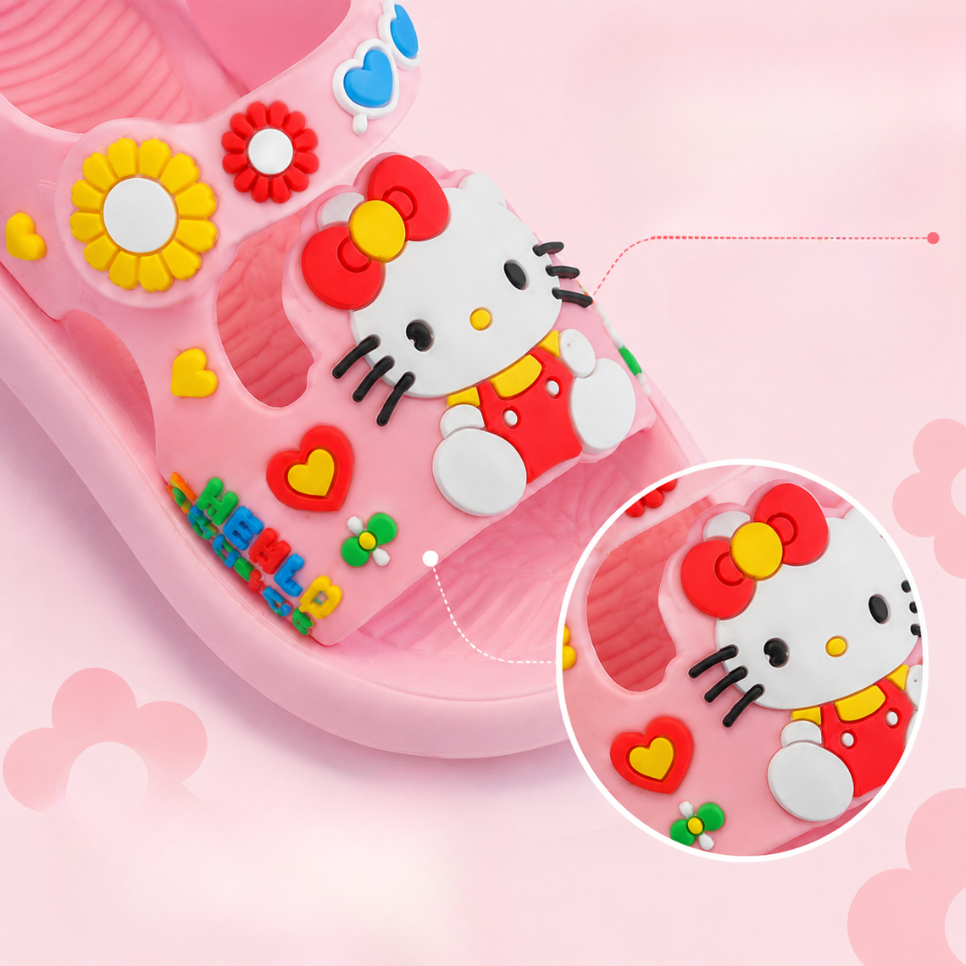 Girls’ Cartoon Flower Summer Sandals – Adjustable & Lightweight