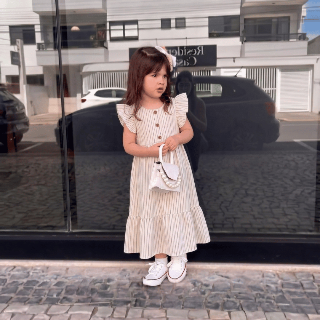 Ensemble de tenue d'été 2026 pour enfants, chemise rayée en coton, short et robe, vêtements doux et respirants pour garçons et filles
