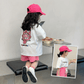 Girls' Cartoon Graphic Tee & Shorts Set