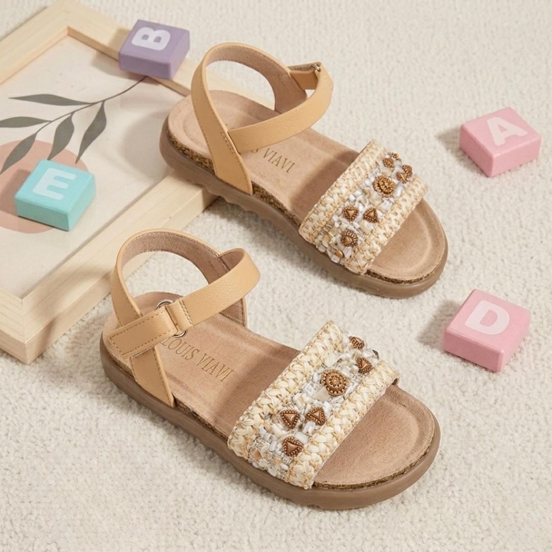 Girls’ Embellished Summer Sandals – Stylish Comfort Collection