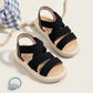 Girls’ Stretch Cross-Strap Sandals – Lightweight Everyday Comfort