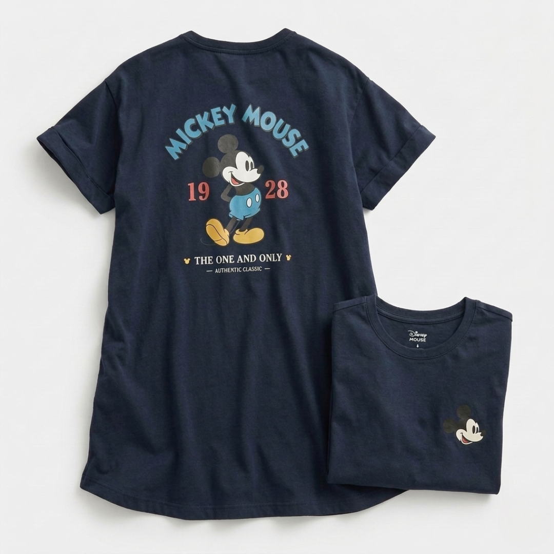 Chemise longue en pur coton pour filles – Robe d'été décontractée avec motif de dessin animé et chapeau assorti