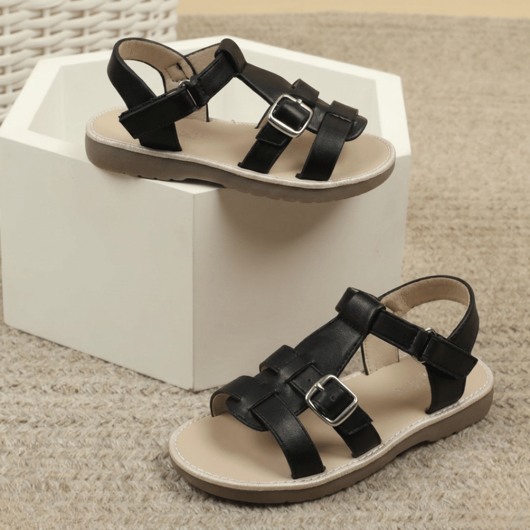Kids Classic Buckle Strap Sandals – Lightweight Summer Comfort Sandals for  Girls