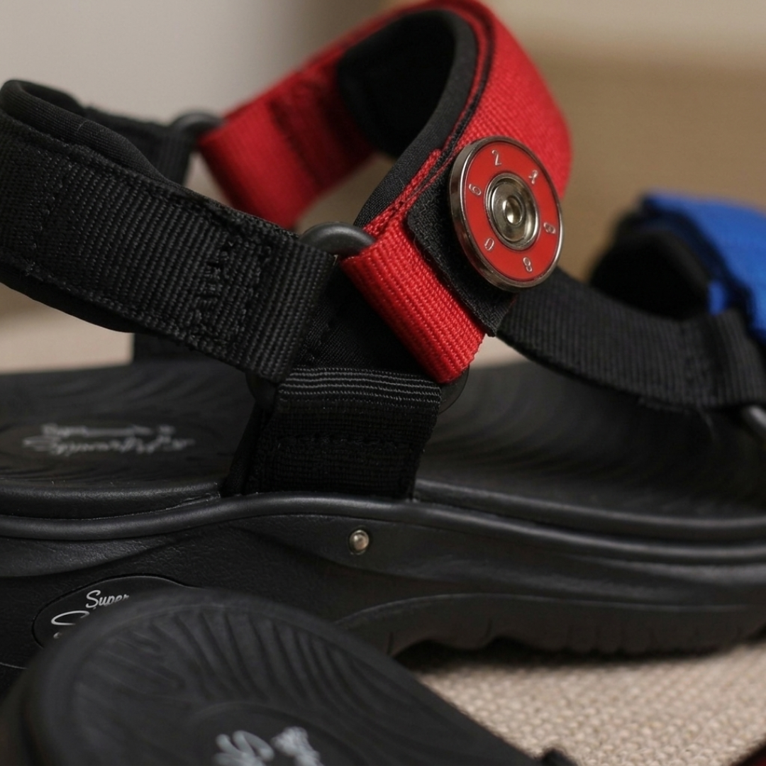 Boys Color Block Adjustable Sports Sandals – Lightweight Outdoor & Casual Comfort Sandals