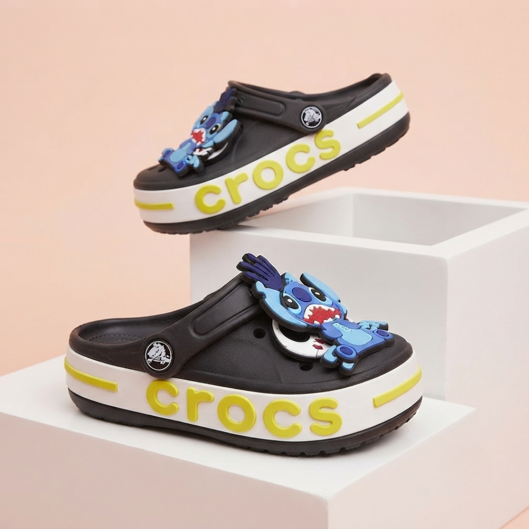 Unisex Kids Cartoon Charm Clogs – Lightweight, Comfortable Slip-On Sandals