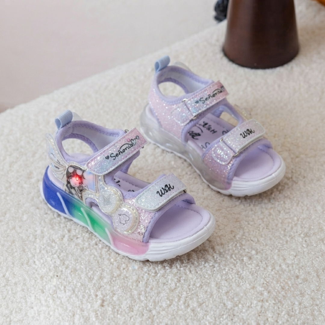 Kids LED Light-Up Rainbow Sport Sandals – Lightweight, Soft & Comfortable Summer Sandals