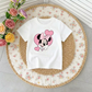 Ensemble d'été Minnie Mouse pour filles – T-shirt graphique et short en jean rose