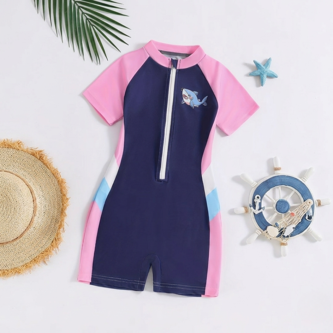 Kids Shark Swim Suit – One-Piece UV Protection Swimwear