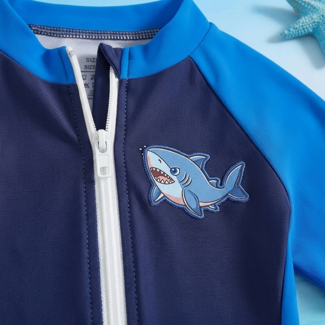 Kids Shark Swim Suit – One-Piece UV Protection Swimwear