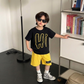 Kids Trendy Summer Set – “Hi” Graphic T-Shirt & Shorts