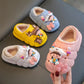 "Waterproof and Soft Kids Slippers - Breathable Cotton House Shoes, Cartoon Design, Winter"