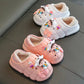 "Waterproof and Soft Kids Slippers - Breathable Cotton House Shoes, Cartoon Design, Winter"