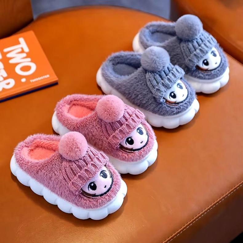 "Chaussons d'hiver chauds à motifs de dessins animés pour enfants - Confort et plaisir à chaque pas !"