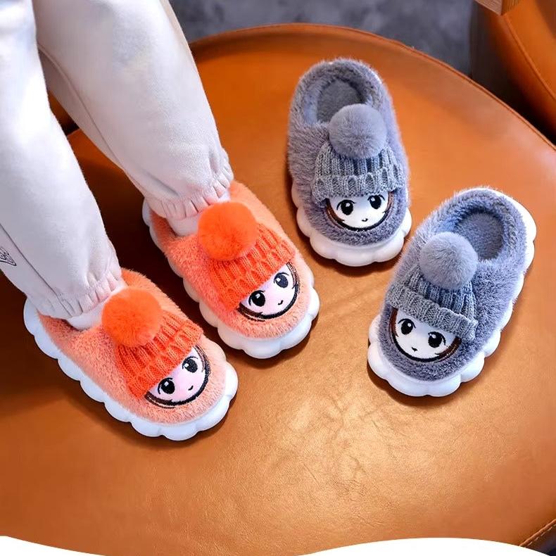 "Chaussons d'hiver chauds à motifs de dessins animés pour enfants - Confort et plaisir à chaque pas !"