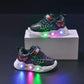 Chaussures pour enfants SpidSuffolk - Design en maille tendance inspiré des super-héros et de la lumière LED