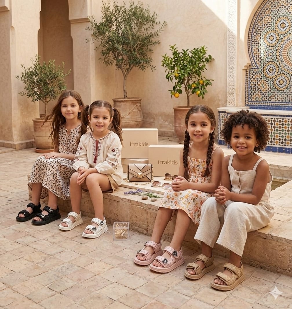 Sandales d'été pour filles Mignonnes double bride Scratch Semelle souple Chaussures confortables pour enfants 