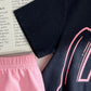 Kids Trendy Summer Set – “Hi” Graphic T-Shirt & Shorts