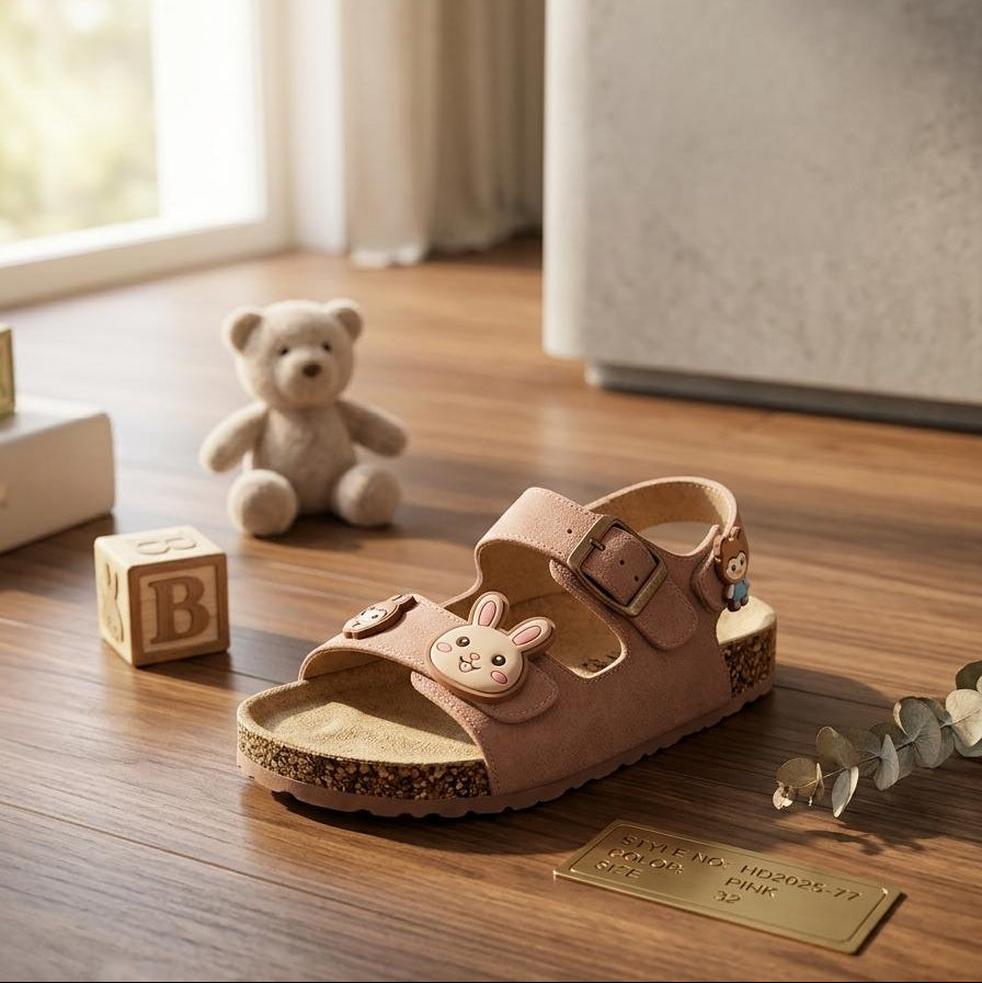 Cute Cartoon Bunny Kids Sandals – Soft Comfort Adjustable Buckle Summer Sandals for Boys & Girls